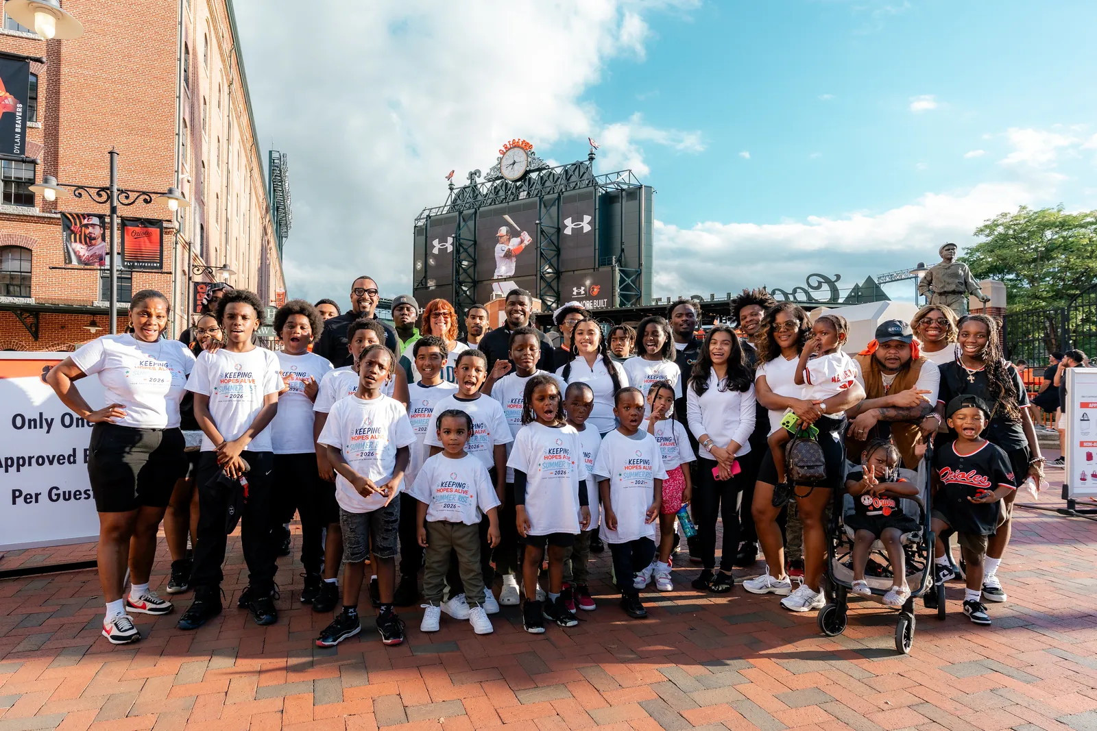 KHA youth and staff outside Camden Yards before an Orioles game